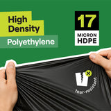 EconoHome Commercial 55-60 Gallon Garbage Bags - High Density Extra Large Trash Bags - 40x54" 17 Micron - Industrial Plastic Can Liners for Light