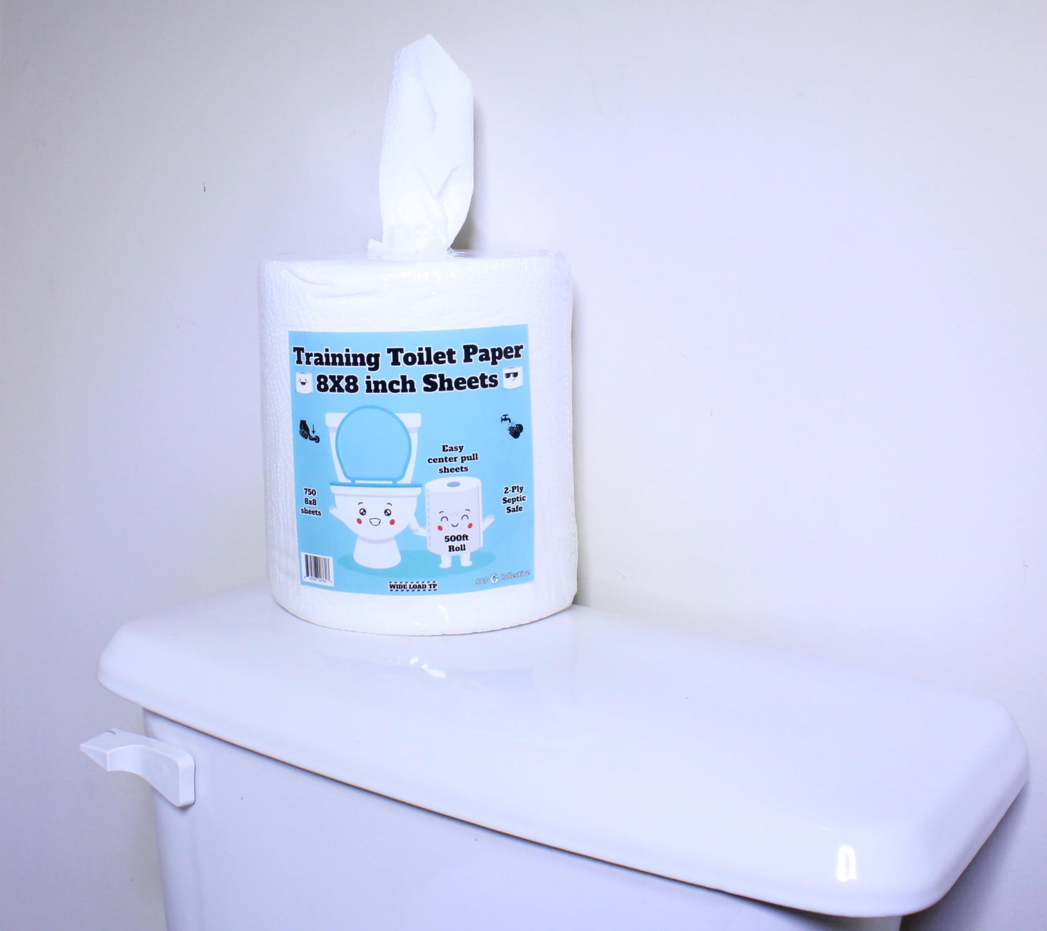 Potty Training Toilet Paper 8 inch x 8 inch sheets for Toddlers and Small Children (2 Pack)