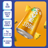 Cove Prebiotic Soda Soft Drinks with Zero Sugar - Refreshing Healthy Soda Alternative with 4g of Fiber for Digestive Support - Natural, Caffeine Free