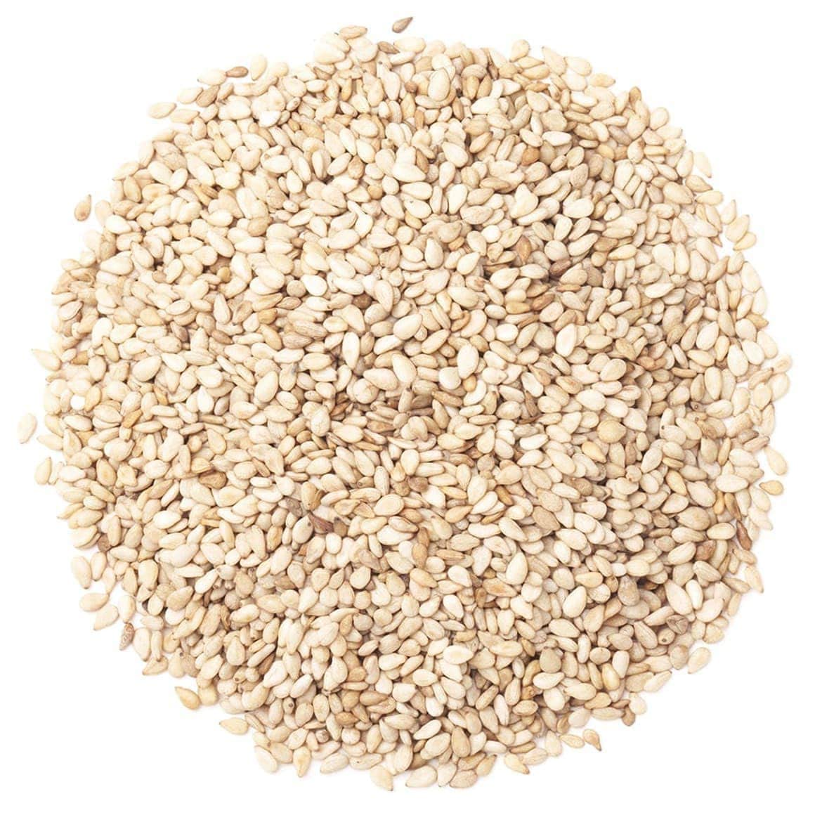 Food to Live Organic Hulled Sesame Seeds, 6 Pounds - Whole Raw White Sesame Seeds, Non-GMO, Kosher, Vegan, Unroasted, Bulk. High in Iron, and Calcium