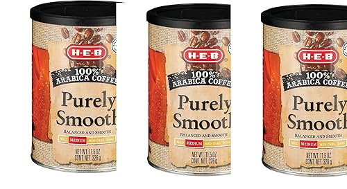 H?E?B Purely Smooth Medium Roast Ground Coffee 11.5 oz(pack of 3)