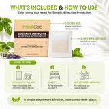 FreshSac Natural Home Freshness Sachets - Plant-Based Fabric Freshener & Odor Neutralizer for Bedding, Mattress, Couch, Upholstery & Closet Spaces
