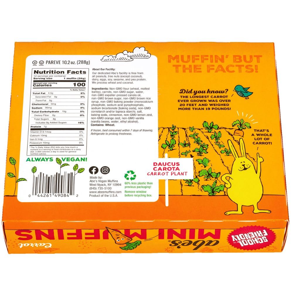 Abe's Mini Carrot Muffin 12ct, 10 OZ
