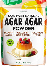 Gya Tea Co Agar Agar Powder (17.64 oz) Vegan Gelatin Substitute Powder Unflavored Plant Based Thickener for Vegan Cheese, Jello, Cooking, Jellies