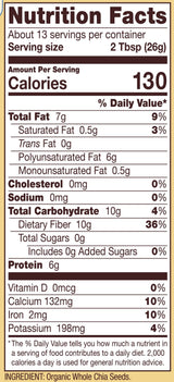Bob's Red Mill Organic Chia Seed, 12oz (Pack of 1) - Non GMO, Vegan, Keto Friendly, Paleo Friendly, Kosher