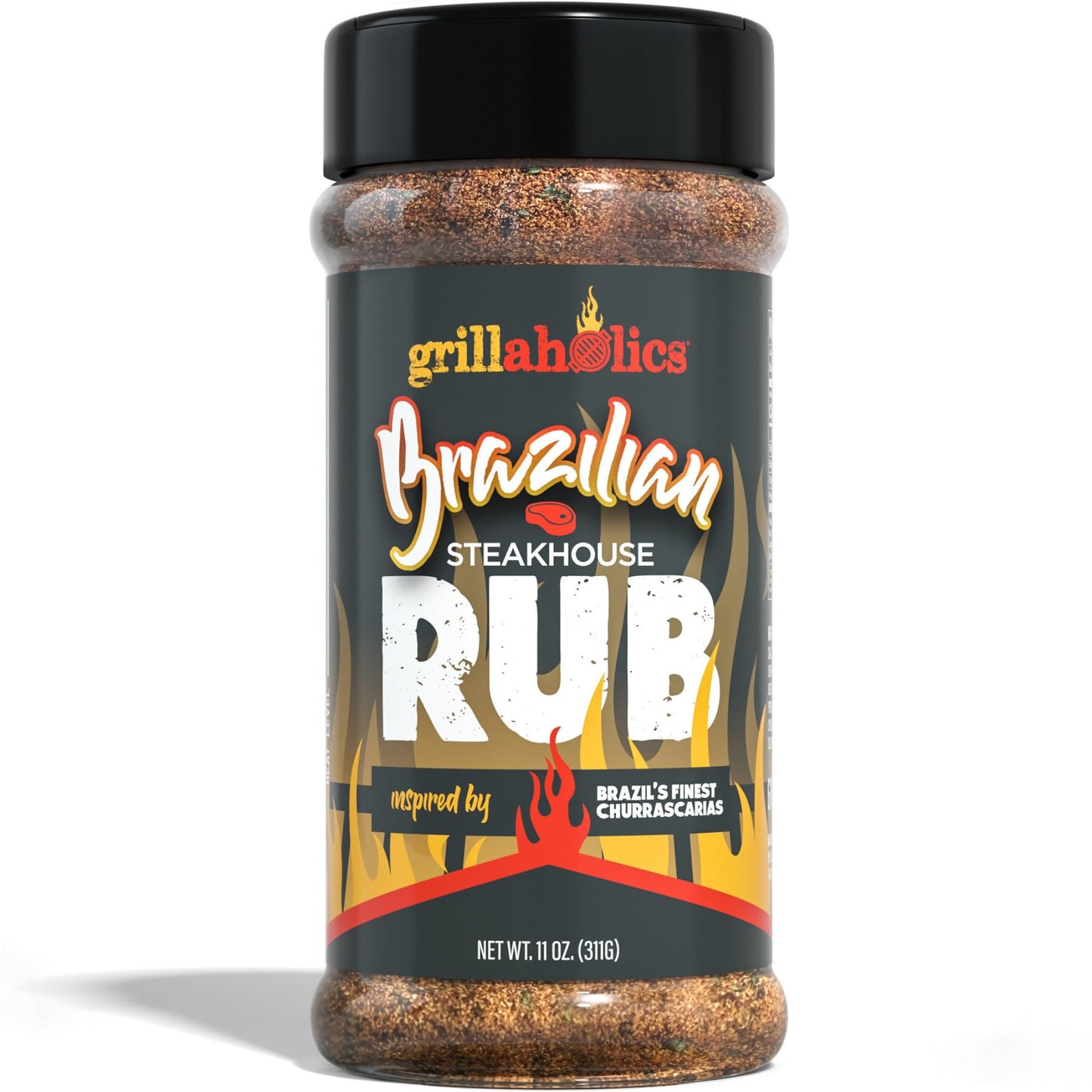 Grillaholics Steak Rub - Brazilian Steakhouse Style Churrasco Seasoning for BBQ, Grilling & Smoking - Bold Blend for Picanha, Ribeye, Beef, Pork
