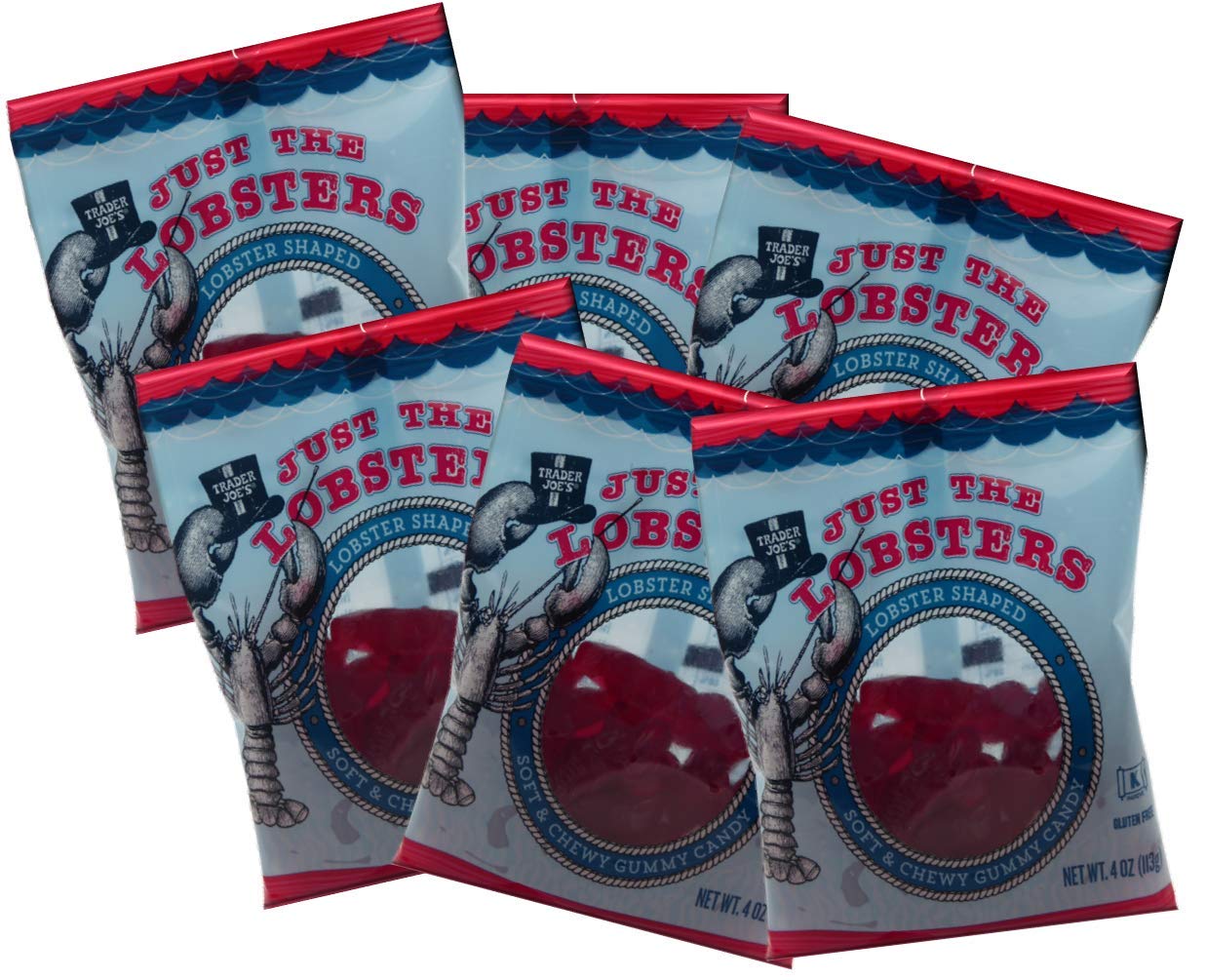 Trader Joes Just The Lobsters Gluten Free Gummy Candy (3 Pack)