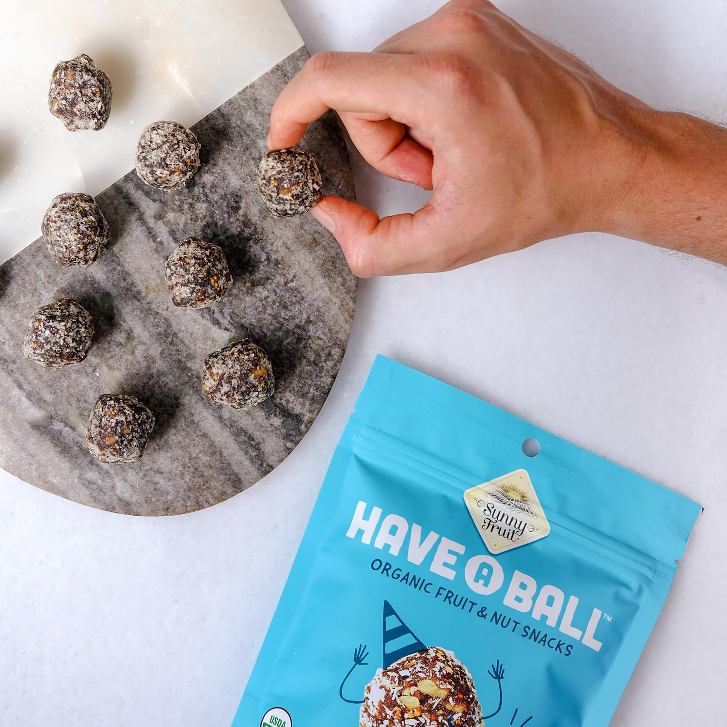 Sunny Fruit 100% RAW Fruit & Nut Snacks, Fig & Walnut, 1-Pack (9 Balls Per Bag) | No Sugar Added | Healthy, Convenient, On-the-Go Energy Balls |