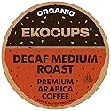 EKOCUPS Organic Decaf Coffee Pods, Swiss Water Decaffeinated Hot or Decaf Iced Coffee For Keurig K Cups Machines, Organic Fair Trade in Recyclable