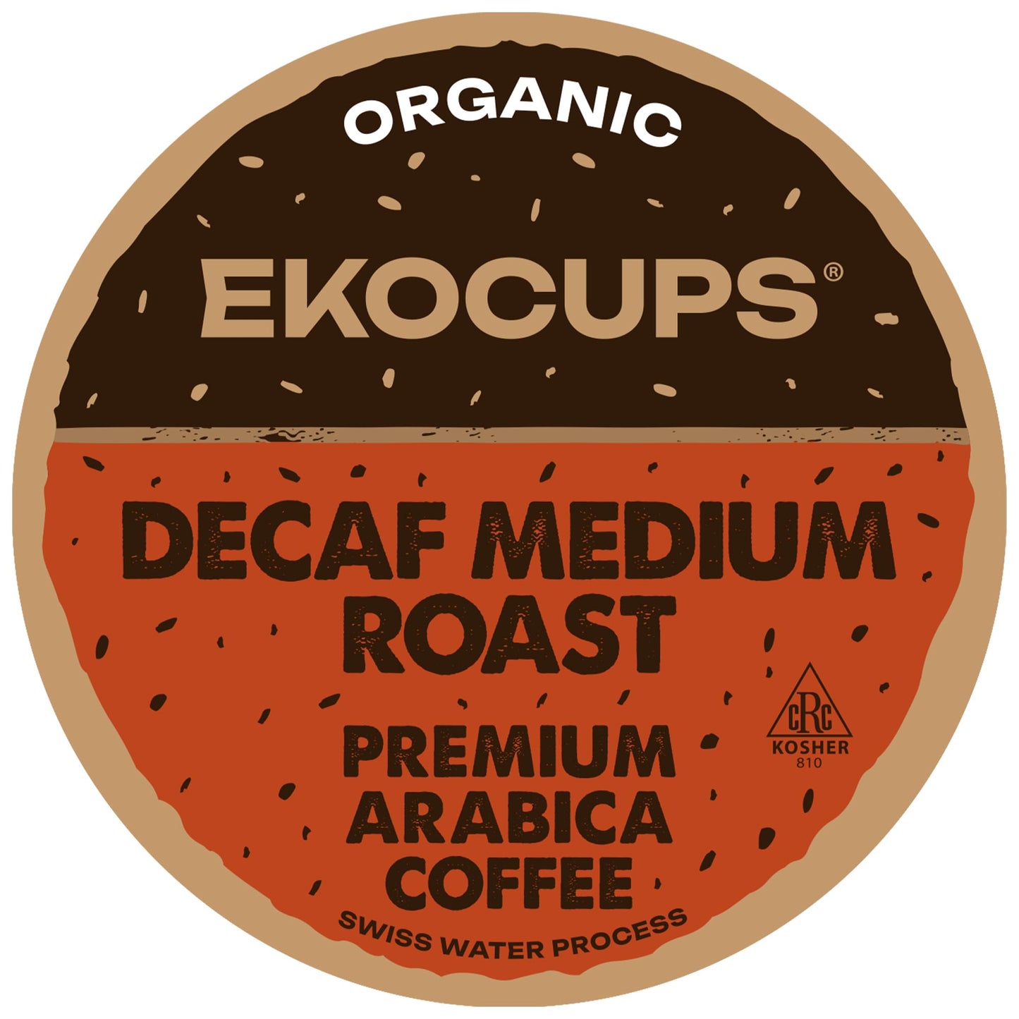 EKOCUPS Organic Decaf Coffee Pods, Swiss Water Decaffeinated Hot or Decaf Iced Coffee For Keurig K Cups Machines, Organic Fair Trade in Recyclable