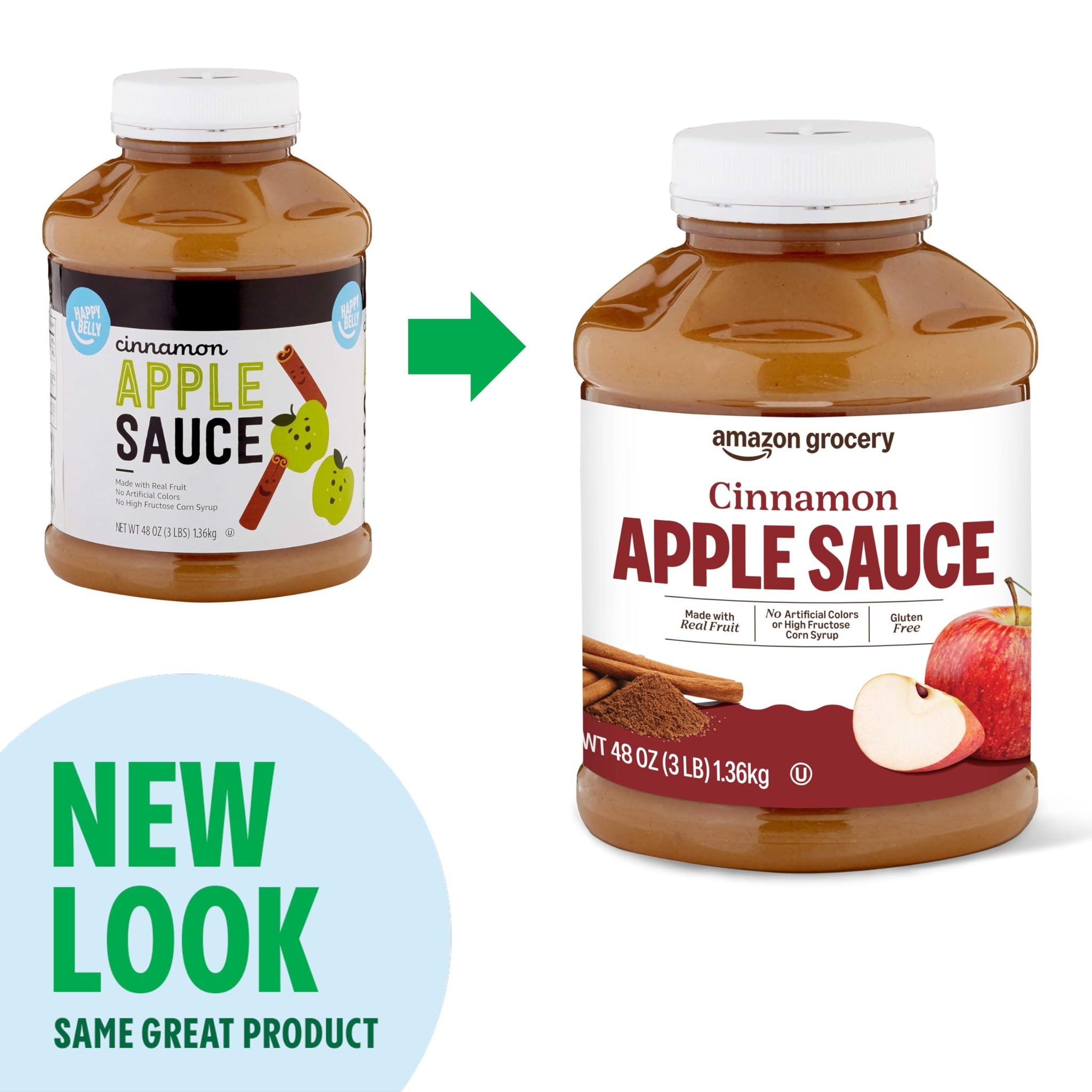 Amazon Grocery, Cinnamon Apple Sauce, 48 Oz