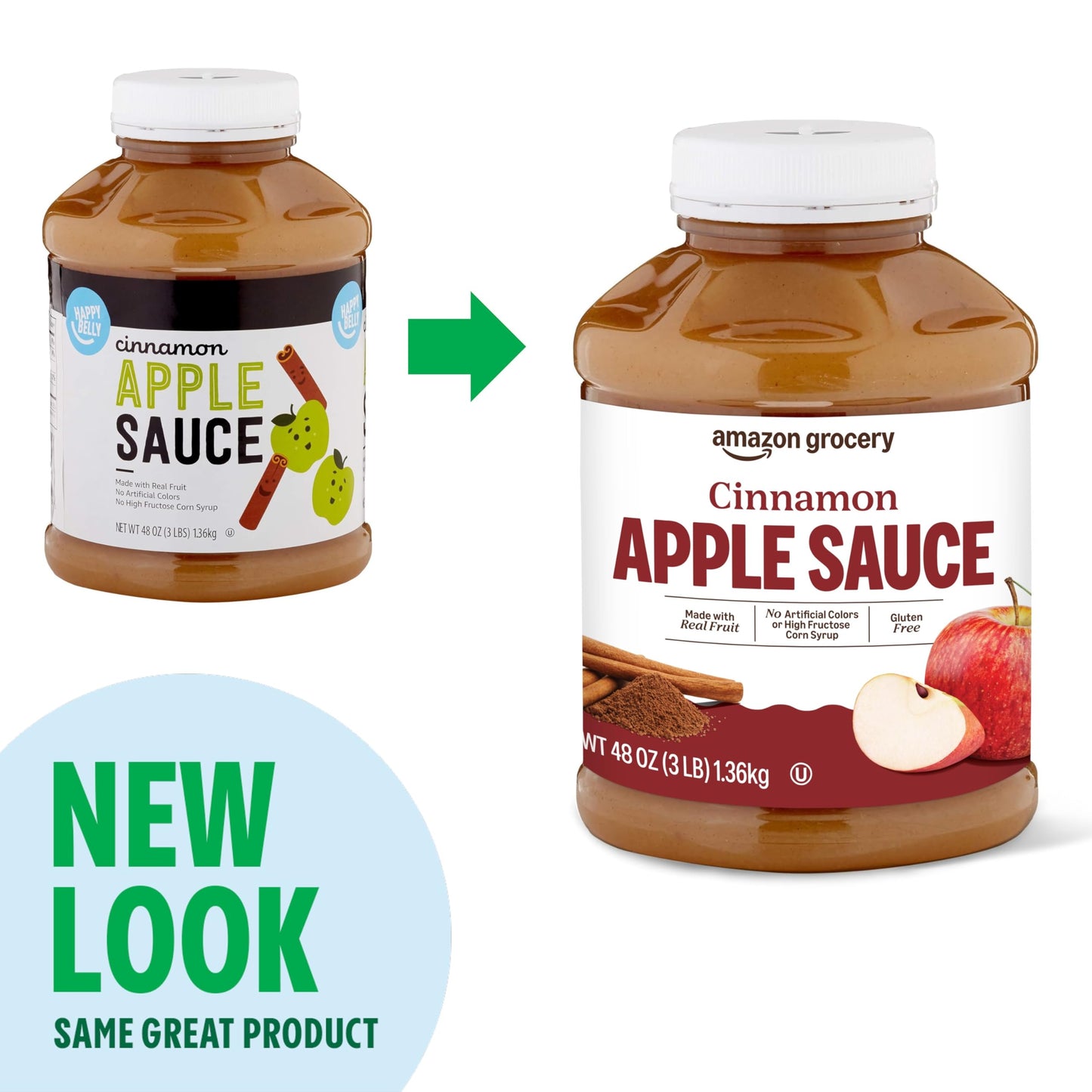 Amazon Grocery, Cinnamon Apple Sauce, 48 Oz
