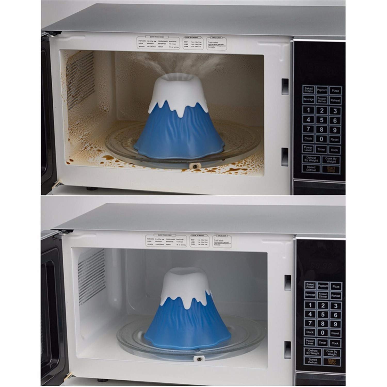 Frideing Kitchen Erupting Volcano Cleaning Microwave Cleaner Cooking Kitchen Gadget Tools Clean in Minutes Fun Purple