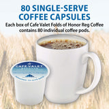 Cafe Valet Folds of Honor Dark Roast Coffee Pods, 80 Count - Contributing to Military Family Scholarships