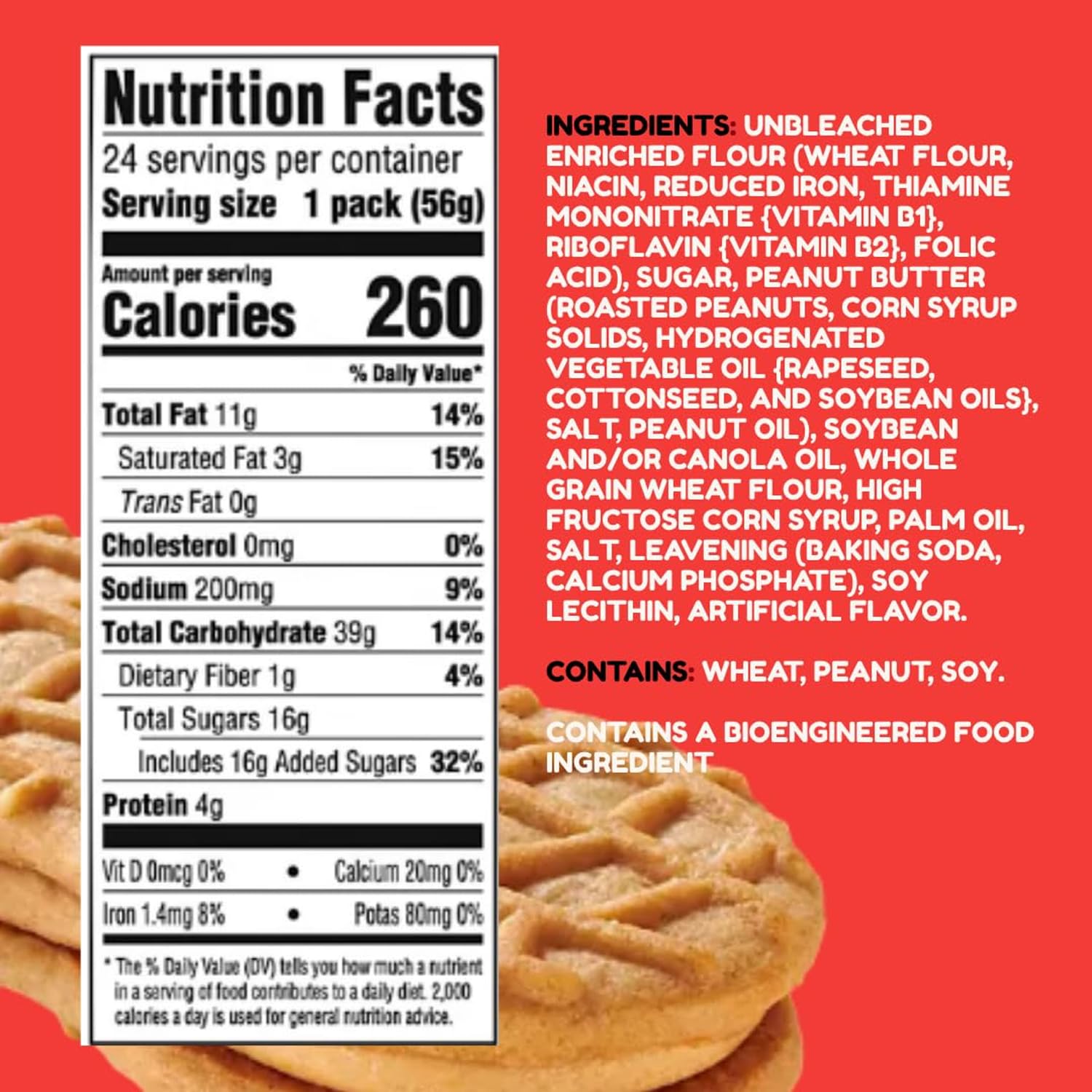 Nutter Butter Peanut Butter Sandwich Cookies, 24 Pack - Crunchy Classic Snack Packs, Individually Wrapped Cookies for Lunchboxes, Sharing & On-the-Go
