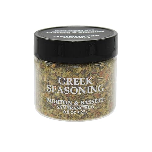 Morton & Bassett Greek Seasoning | Mediterranean Herb Blend for Meats, Salads & Veggies | Gluten Free, Salt Free, Non-GMO | 0.8 oz Jar