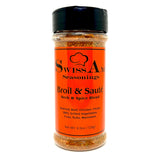 SwissAm Seasonings Broil & Sauté All Purpose Seasoning - Chef-Created Signature Herb & Spice Blend | 12 Herbs & Spices | No MSG | Non-GMO | Vegan |