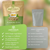 Palm Beach Medicinal Herbs Slippery Elm Tea - Slippery Elm Bark for Throat, Digestive and Wellness Support - Caffeine Free - Sugar Free - 30 Herbal