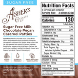 Asher's Chocolates, Sugar Free Pecan Caramel Patties, Milk Chocolate Assorted Keto Caramel Patty, Zero Sugar, Small Batches of Kosher Chocolate