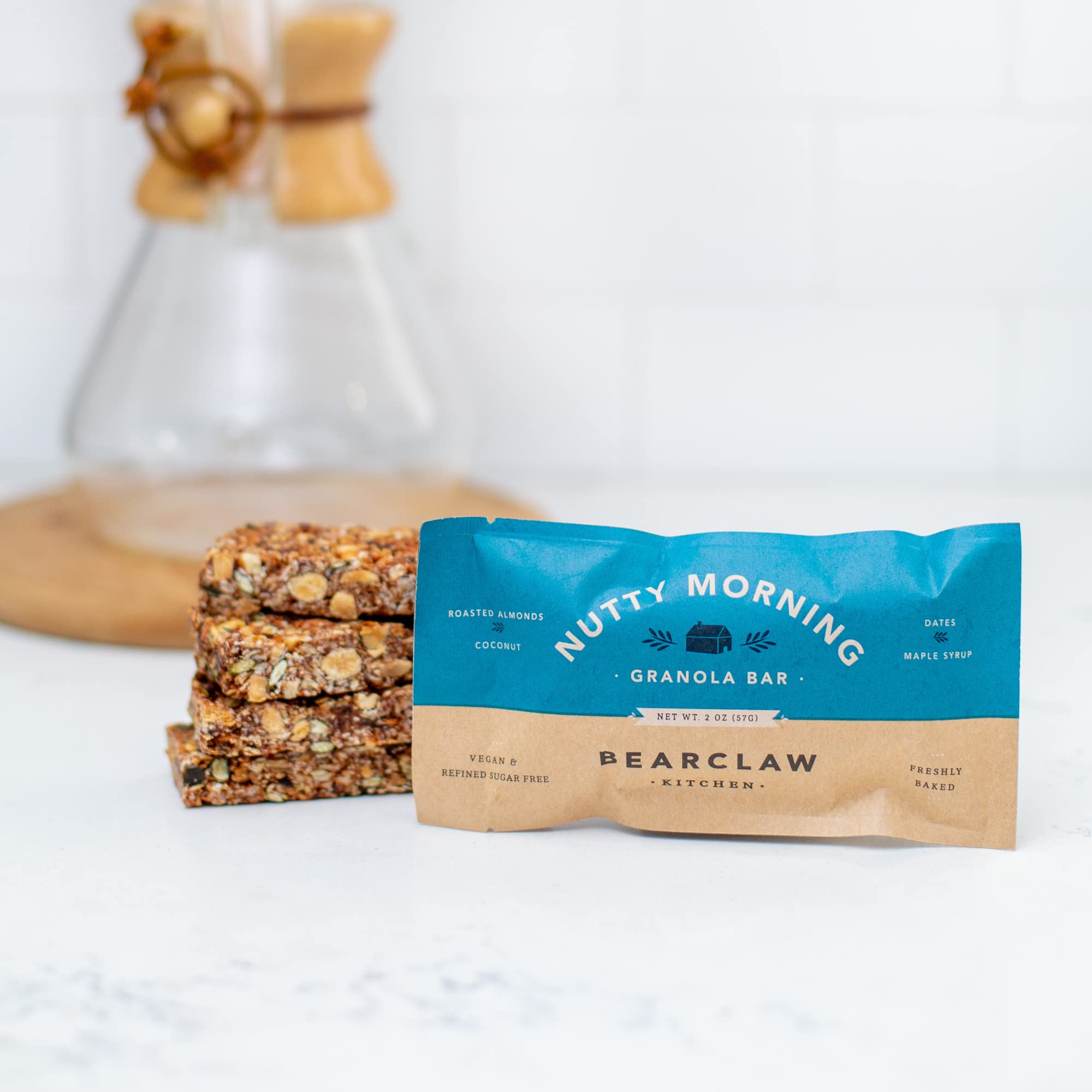 Bearclaw Kitchen Nutty Morning Granola Breakfast Bar | Roasted Almonds, Coconut, Dates, Organic Maple Syrup | Simple Ingredients, Freshly Baked (2