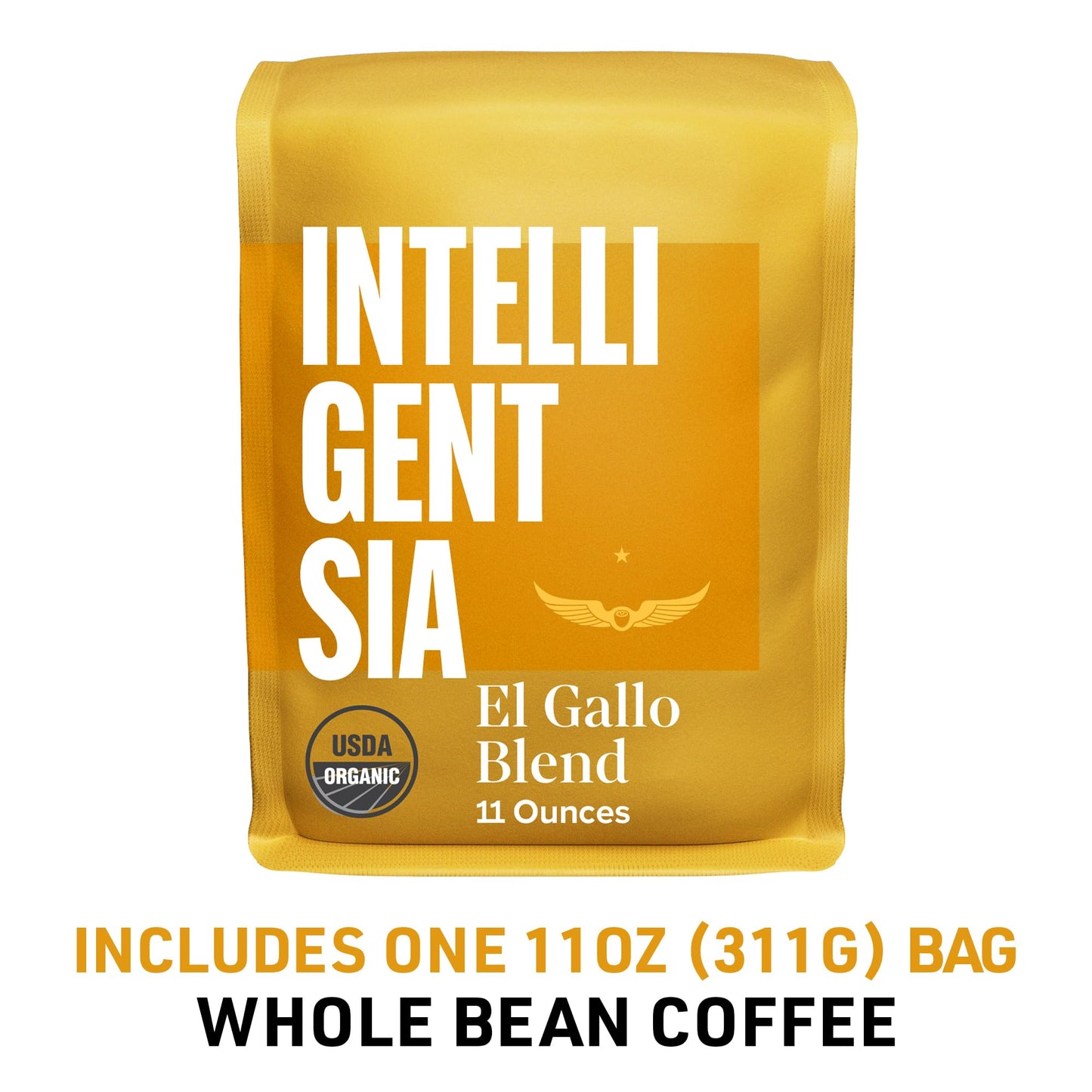 Intelligentsia Coffee, USDA Organic Light Roast Whole Bean Coffee, 100% Arabica Coffee - El Gallo Blend 11 Ounce Bag