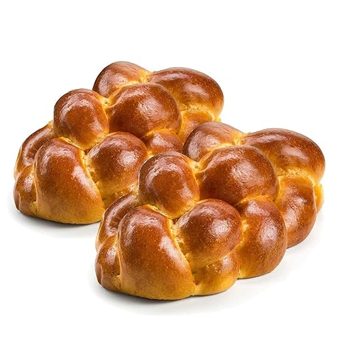 ChallahGram Kosher Challah Bread-15 Ounce Traditional Braided Challah - Plain - No seeds | Fresh & Delicious | Shabbat Challah Breads Great for your