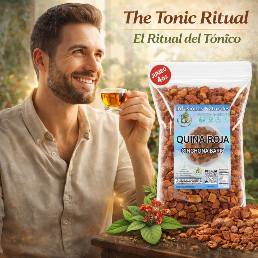 Quina Roja Herbal Tea (Red Cinchona Bark) - 4 oz (113 g) - 100% Natural, Vegan, Non-GMO, Gluten-Free, Wildcrafted Herbal Tea - Crafted by Nature