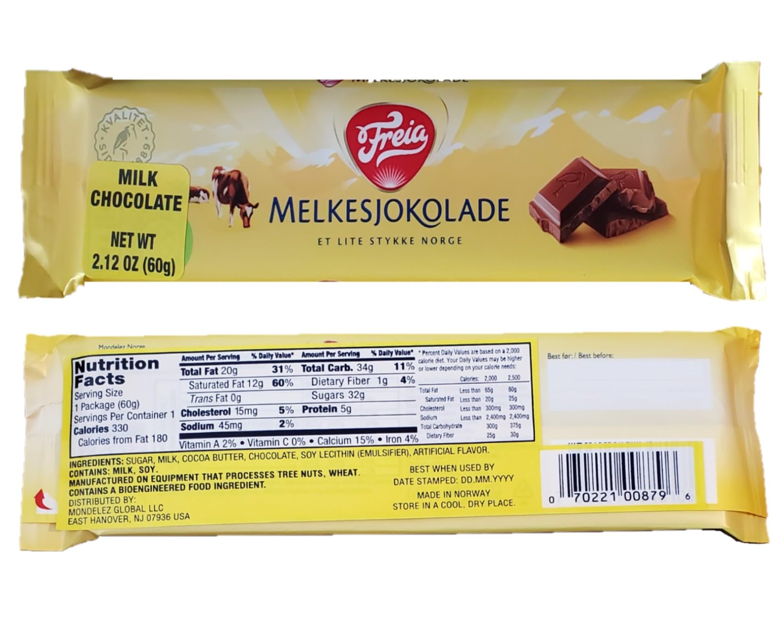 Freia Chocolate Small Size Bars 60g 5-Pack