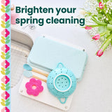 Scotch-Brite Brite Blooms Extra Gentle Scrub Sponge, Dishwasher-Safe Kitchen Sponge for Cleaning Delicate Surfaces, Pink Spring Flower Dish Sponges