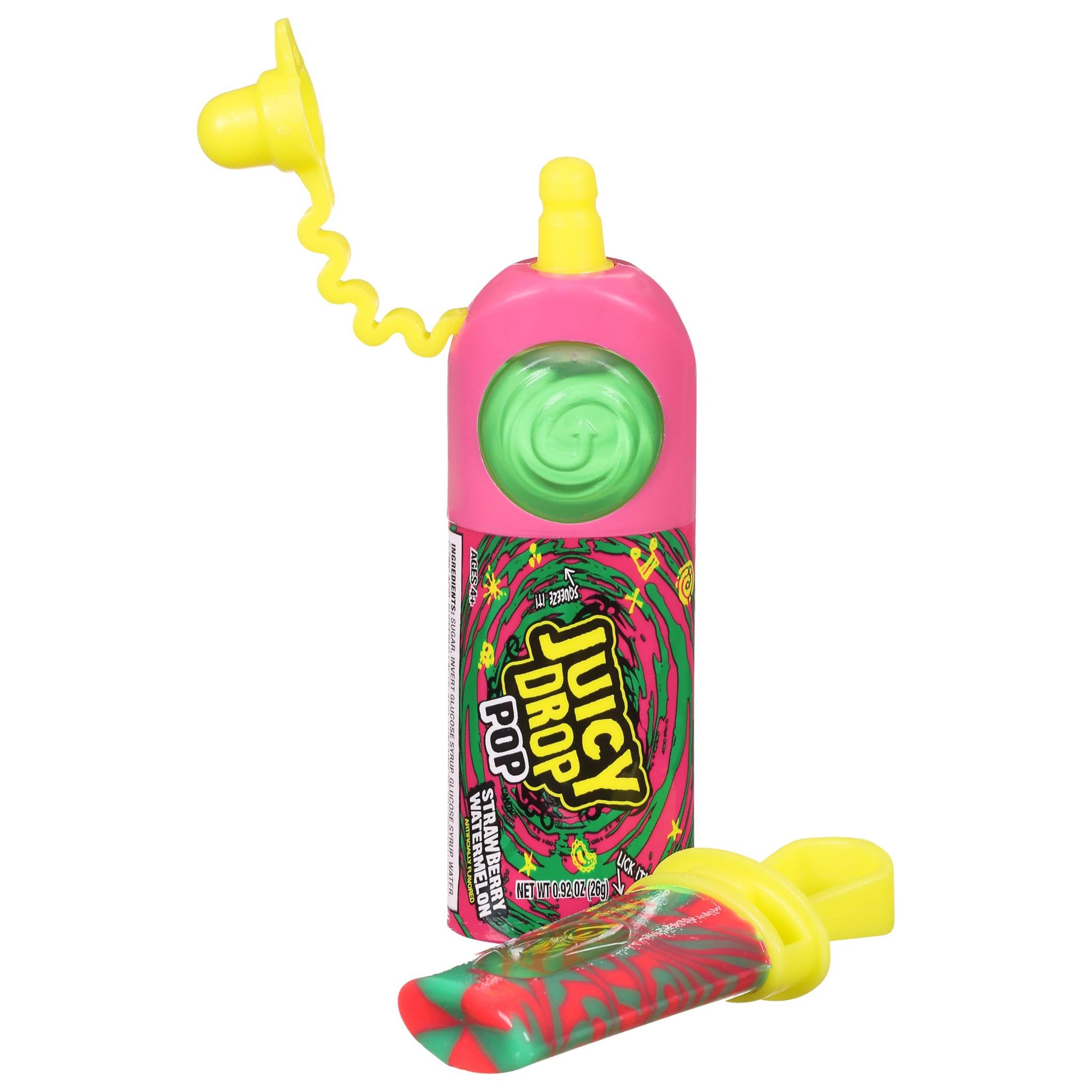 Juicy Drop Sweet & Sour Lollipop Variety Party Pack - 21 Count Sweet Lollipop Suckers & Sour Gel in Assorted Fruity Flavors - Fun Candy For Birthdays