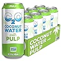 C2O Pure Coconut Water with Pulp, 16.3 Fluid Ounce, Pack of 8