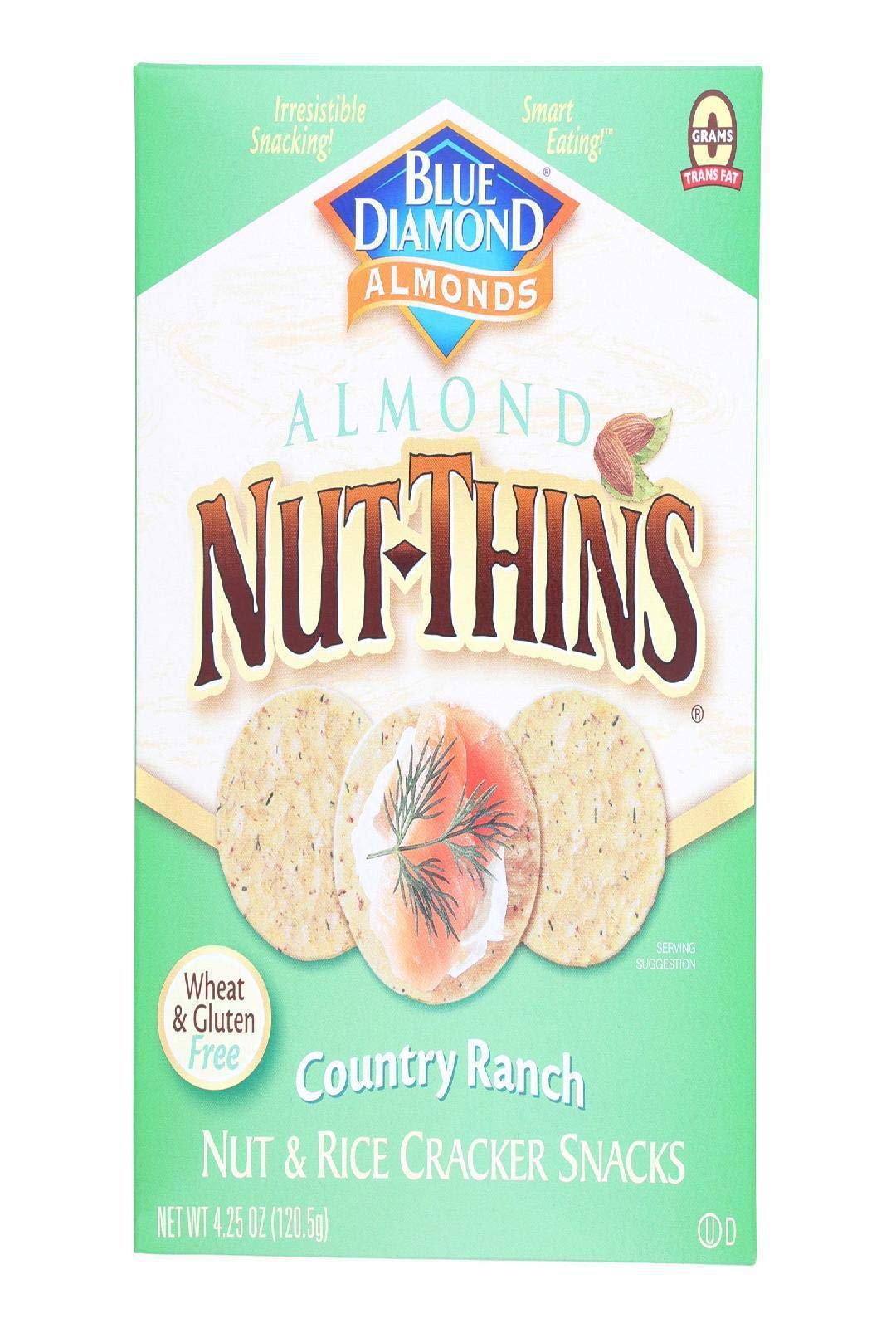 Blue Diamond Almonds, Country Ranch Nut Thin Crackers, 4.25oz