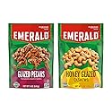 Emerald Nuts Combo Variety Pack Featuring Kettle Glazed Pecans & Honey Glazed Cashews | 5 Oz Resealable Bags | Kosher Certified, Non-GMO, Contains No