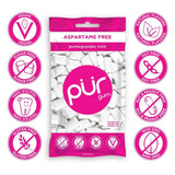 PUR 100% Xylitol Chewing Gum, Sugarless Pomegranate Mint, Sugar Free + Aspartame Free + Gluten Free, Vegan & Keto Friendly - Low Carb, Simply Pure