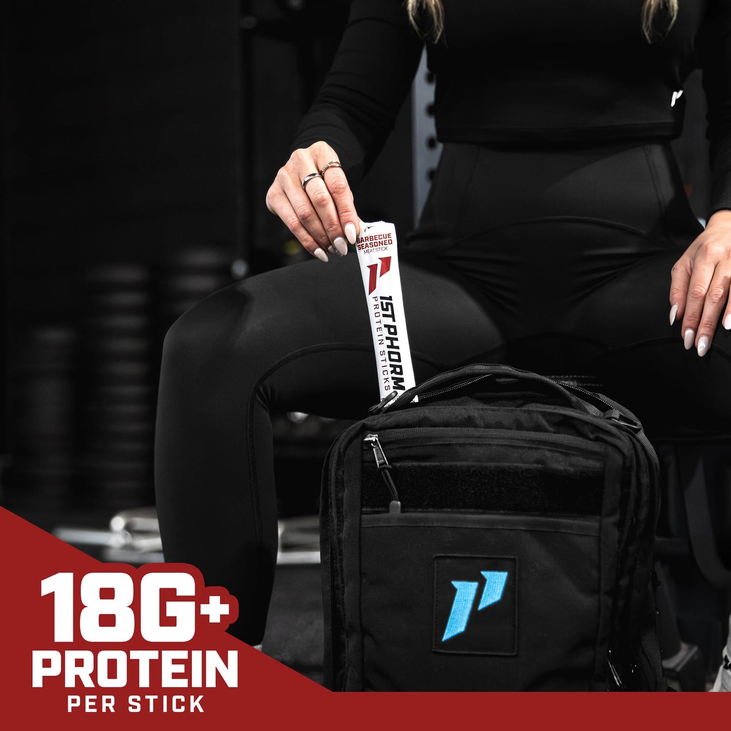 1st Phorm Meat Sticks, Seasoned BBQ Protein Snacks, 18g Protein Per Serving, Pork & Beef Sticks, Healthy Snacks On The Go, Gluten Free, Low Carb, Low