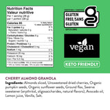 GluteNull Cherry Almond Granola, Keto Friendly, Gluten Free, Plant Based, No Sugar Added, 10oz