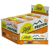 Kate’s Real Food Organic Protein Bars - (Peanut Butter Cup, 2.2 oz, Pack of 12) - Plant Based Protein Bars - Gluten Free, Soy Free, Non GMO, Whole