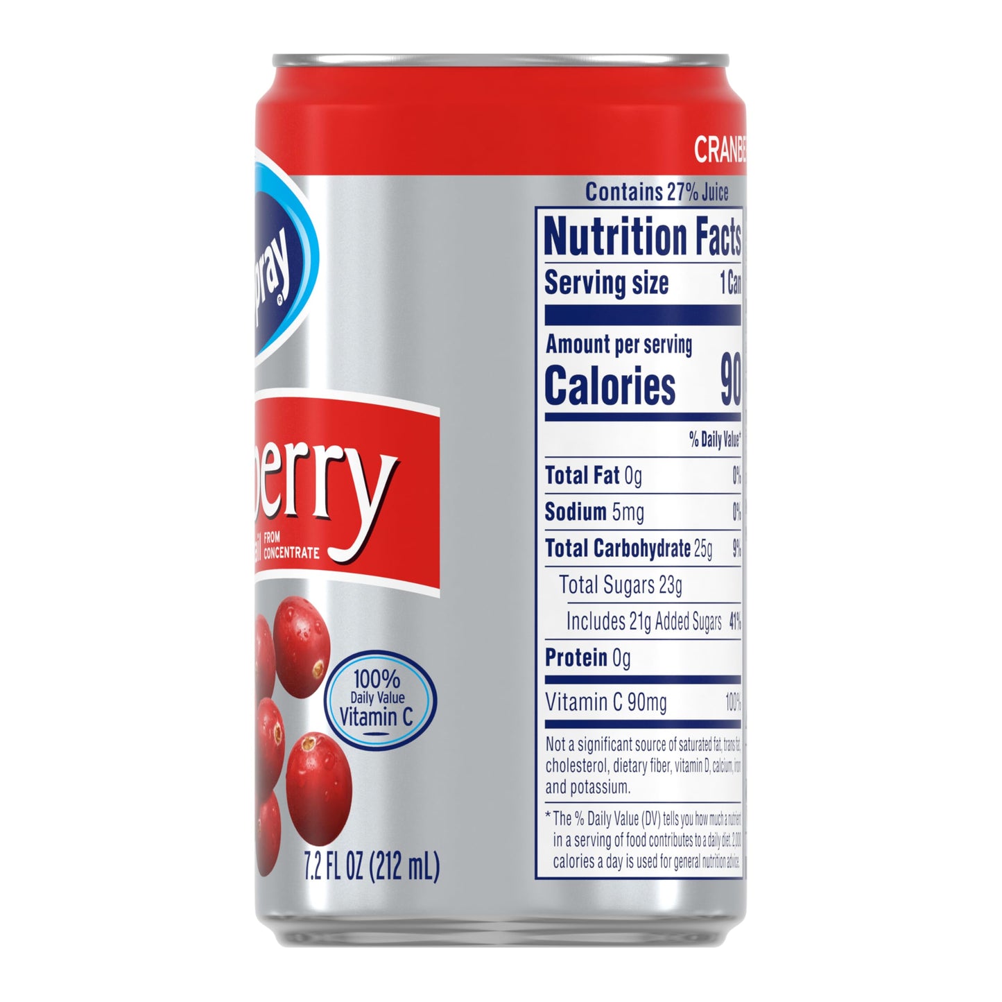 Ocean Spray Cranberry Juice Cocktail, 7.2 oz Cans (Pack of 24)