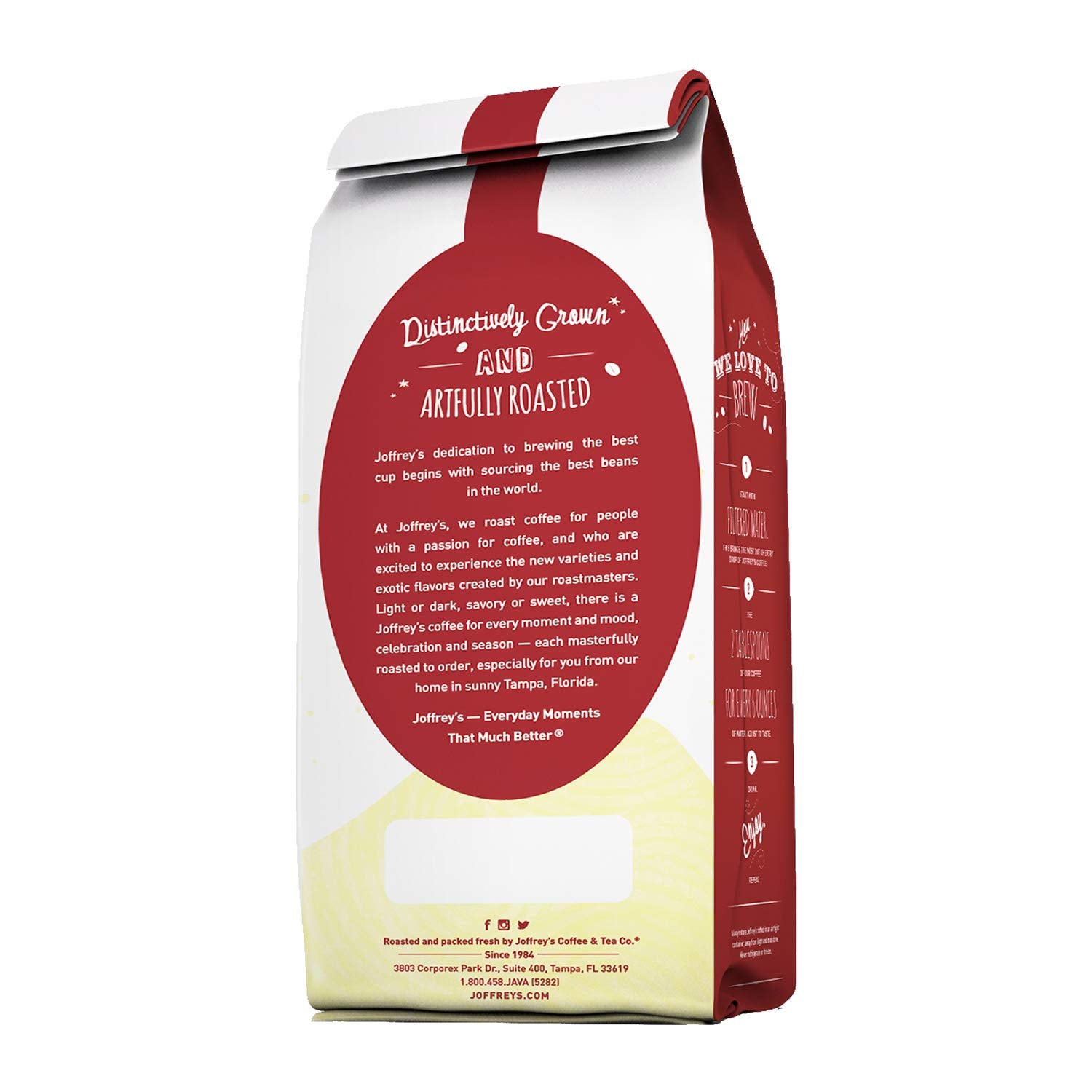 Joffrey's Coffee - Jamaican Me Crazy, Flavored Coffee, Artisan Medium Roast, Arabica Coffee Beans, Caramel, Vanilla, & Coffee Liqueur Flavor