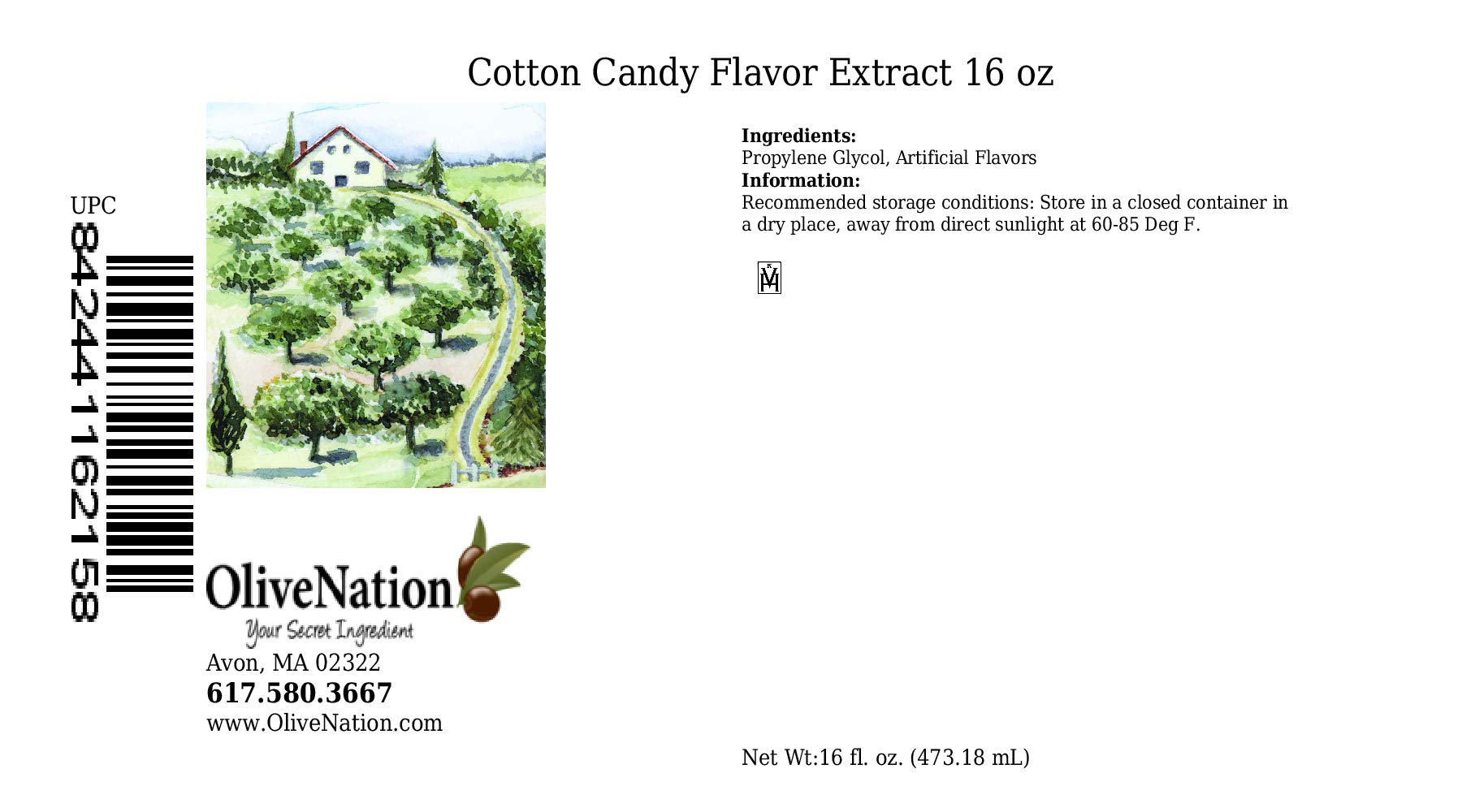 Cotton Candy Flavoring Extract - Sweet Flavoring for Cakes - Cupcakes - Icing - Frosting - Princess Party Flavor - Non-GMO - Gluten Free - Kosher