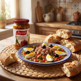 Salade Mechouia Moona Tunisian Zhoug-Style Spicy Kick 3x 350g - Authentic smoky Grilled Vegetable Salad Dip Roasted Pepper, Garlic & Tomato