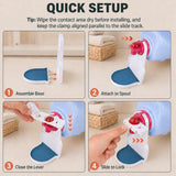 Laundry Detergent Cup Holder & Fabric Softener Drip Catcher, Easy-Press Lever with Secure Spout Clamp, Removable Drip Tray & Non-Slip Pad, Helps