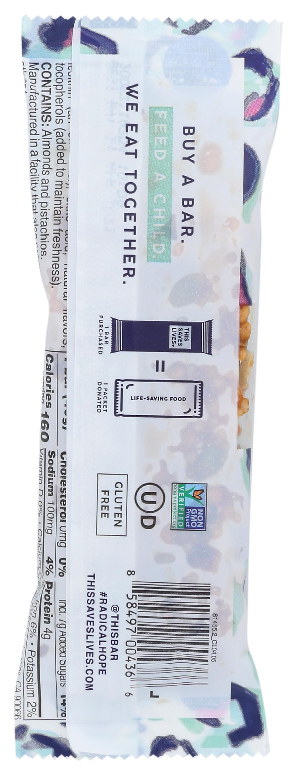 This Bar Saves Lives Wild Blueberry Pistachio, 1.4 oz
