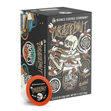 Bones Coffee Company Crazelnut, Hazelnut Flavored Coffee Pods, Low Acid Medium Roast Single-Serve Bones Cups, Compatible with 1.0 & 2.0 K-Cups Brewers