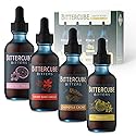 Bittercube Cocktail Bitters Signature Variety Pack Gift Set - Cherry Bark Vanilla, Grapefruit Hibiscus, Chipotle Cacao, Trinity - 4 Premium Craft