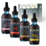 Bittercube Cocktail Bitters Signature Variety Pack Gift Set - Cherry Bark Vanilla, Grapefruit Hibiscus, Chipotle Cacao, Trinity - 4 Premium Craft