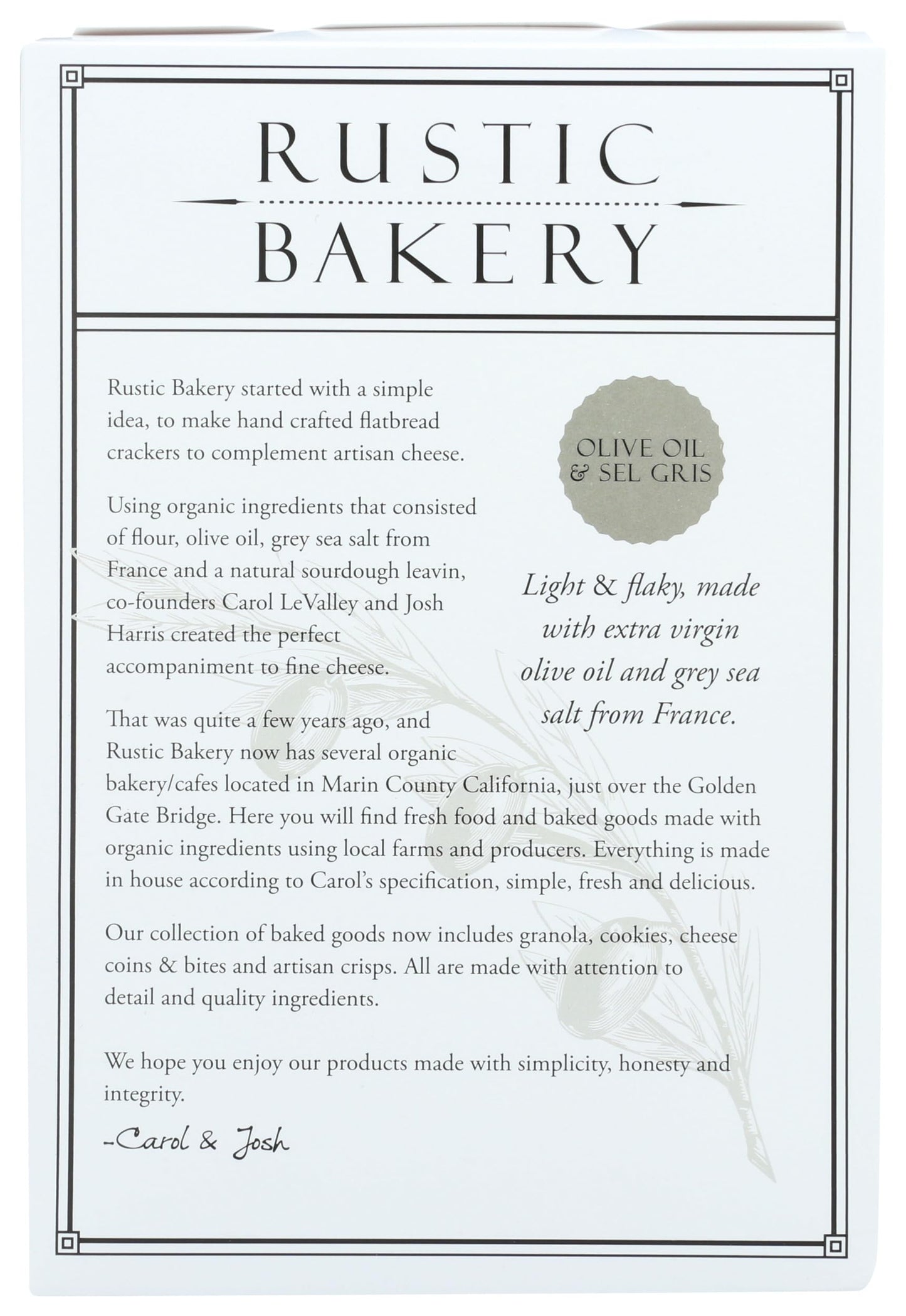 Rustic Bakery, Flatbread Bites Olive Oil Sel Gris Organic, 4 Ounce