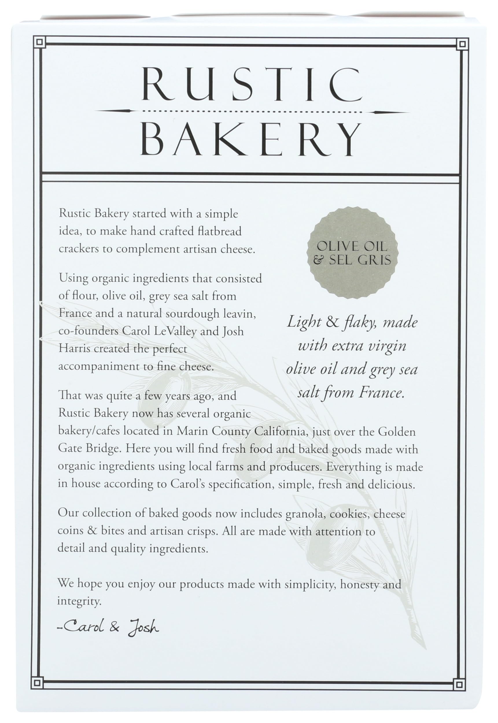 Rustic Bakery, Flatbread Bites Olive Oil Sel Gris Organic, 4 Ounce