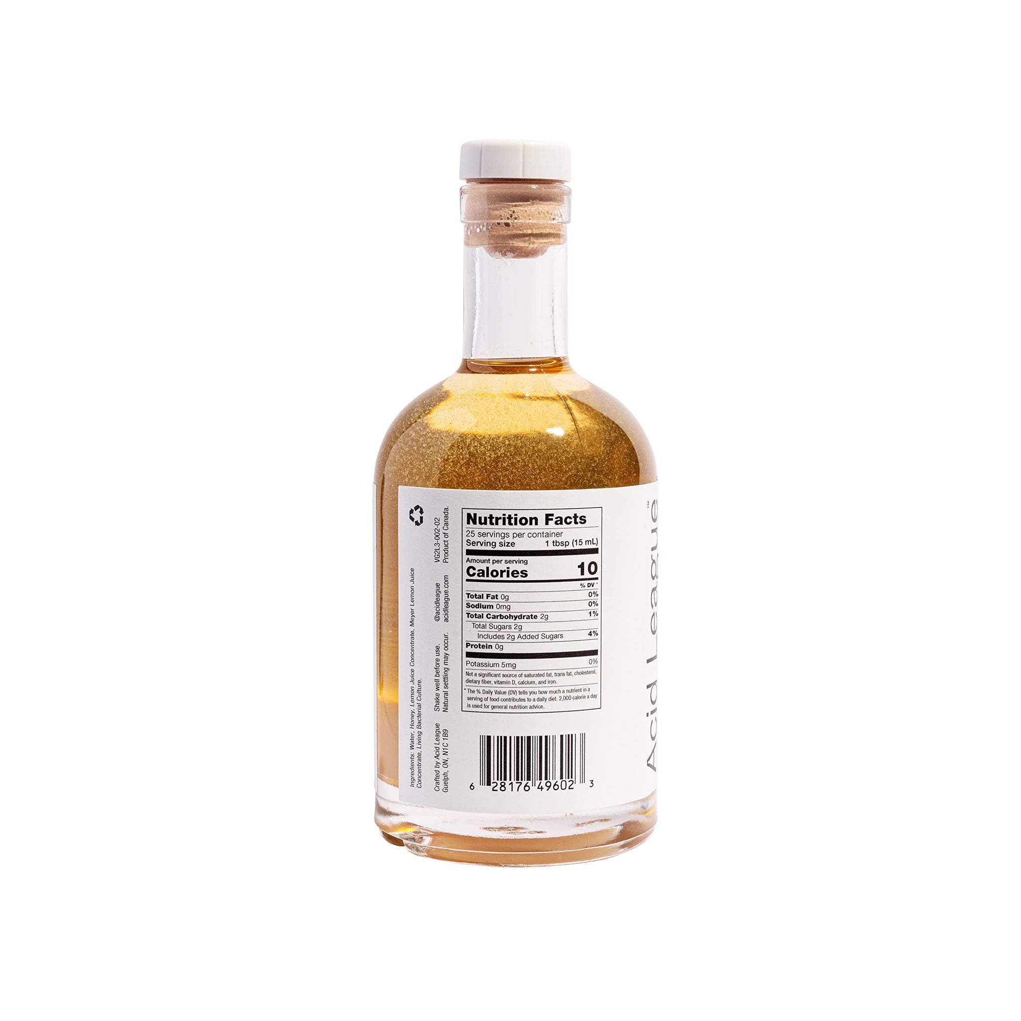Acid League Vinegar Meyer Lemon Honey Living Vinegar, 12.7 Fl Oz