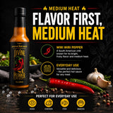 Divine Pepper Original Wiri Wiri Hot Sauce - Medium Heat Gourmet Pepper Sauce for Eggs, Chicken, Fish & Everyday Meals - Small Batch Artisan Sauce